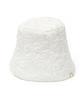 Eondeokeonteulolseutyudio Flower Pattern Bucket Hat Stand Bucket / Cloud Flower / Milk