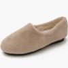 New Arrival Women's Winter Fluffy Flat Bottom Shoes Soft-Sole Short Plush Flat Peas Shoes