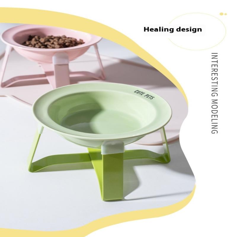 Cerc Bowl Pet Bowl With Iron Stand Protect Cervical Spine Small Size Dog Bowl Smart Bowl For S Pet Supplies