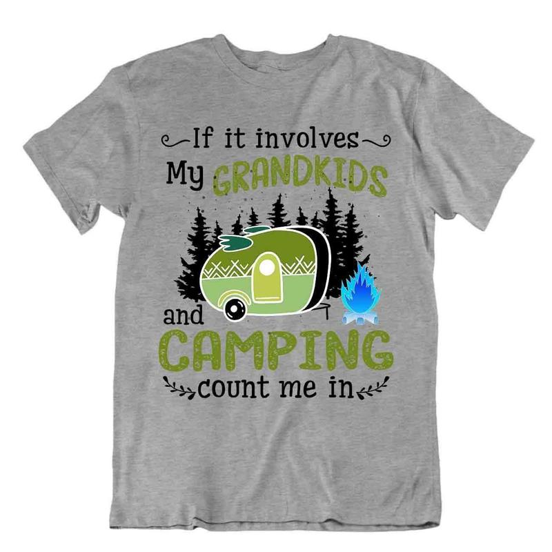 Camping Outside Trip T Shirt Tee Vintage Gift Cute Funny Outdoor Fresh Grandkids