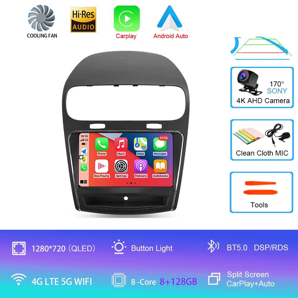 Android 14 Car Radio Carplay Auto For Dodge Journey JC 2011 2012 2013 - 2020 GPS Multimedia Player 360 Camera Video 2 Din Stereo