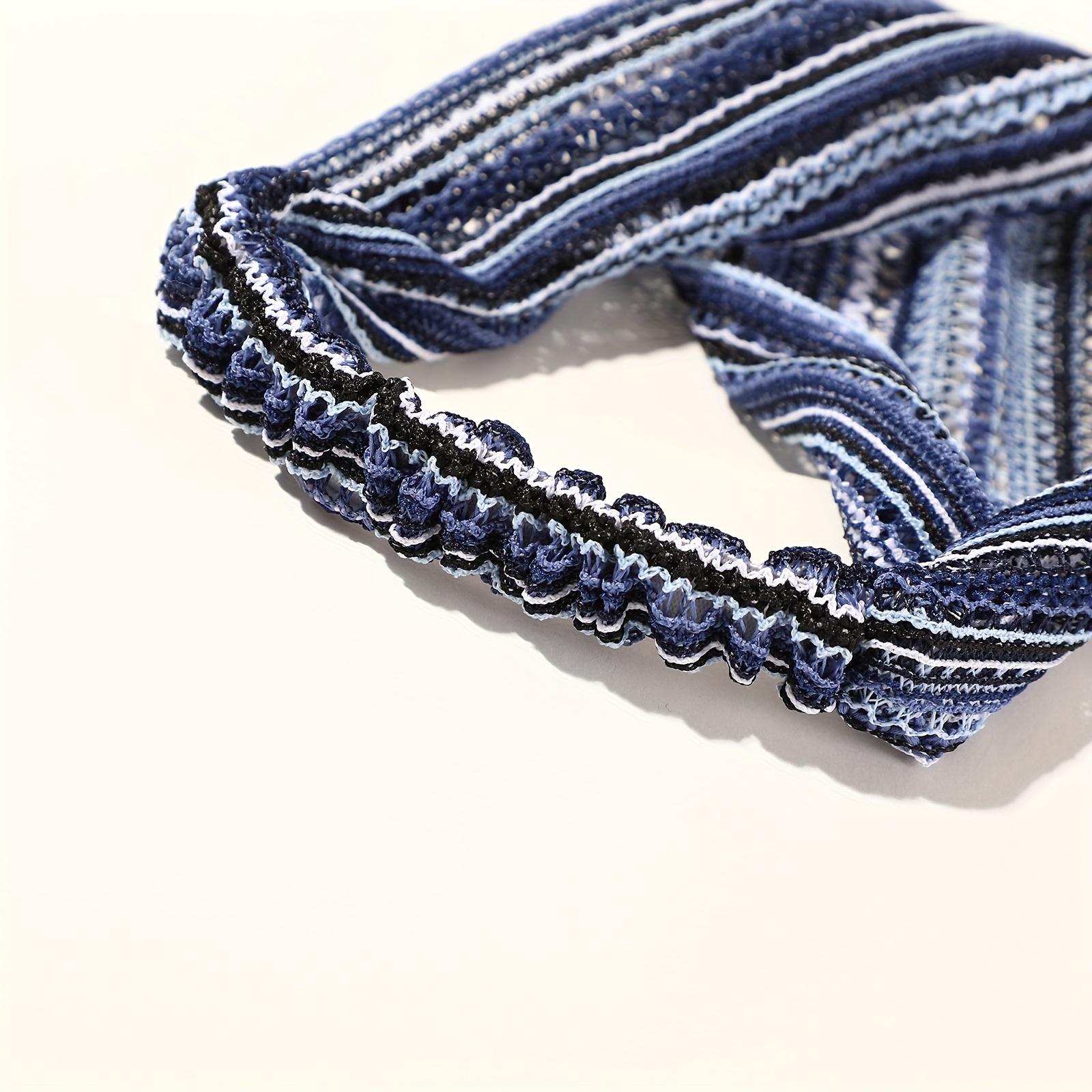 

1pc Soft Fabric Striped Headband with Horizontal Stripes - Color (//) for Normal Hair - Hair Suitable for &, Casual, Gym, Casual Attire