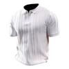 2026 Men Classic Short Sleeve Polo Shirt Man Casual Lapel Button Solid Color Tops Summer Male Stripe Tops Tees Business Tshirts