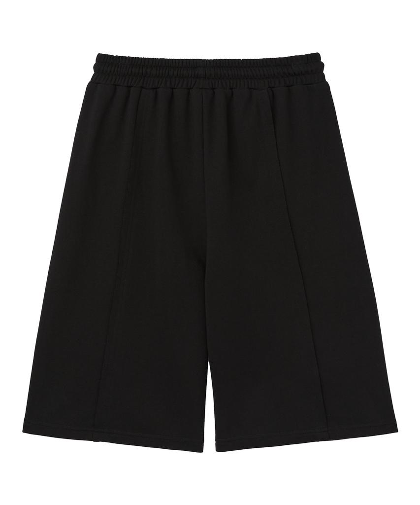 RAIMENT Big Patch Bermuda Wide Elastic Sweatpants_Black