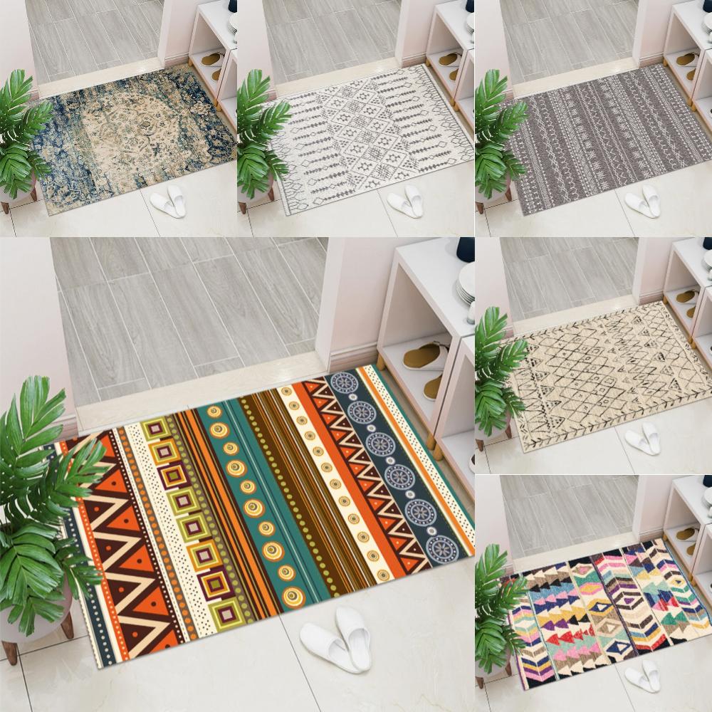 Moderner Boho Stil Waschbarer Fußabtreter Willkommensmatte Wohnzimmer Schlafzimmer Eingangsteppich Küche Flur Rutschfeste Boden Fußmatte