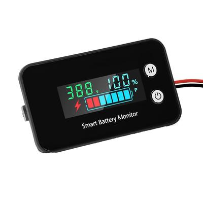 DiyStudio Digitales Voltmeter Batteriemesser mit Alarm Temperatur Batteriestand