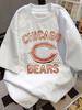 Unisex Print-T-Shirt - Chicago Logo Bears Glitzer-Design-Print