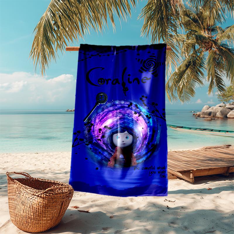 Coraline beach towel Outdoor camping Beach towel for vacation swim Outdoor pool Absorbent bath towel