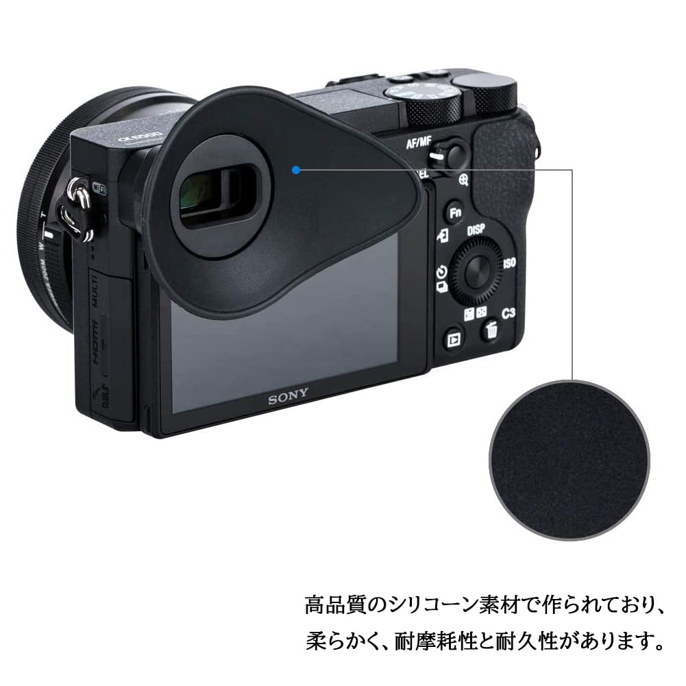 JJC Eye Cup Sony Eye Cup Kompatibilní s fotoaparátem Sony A6400 A6600 A6500 Ochrana hledáčku otočný o 360 stupňů Pohodlný Lehký Vyrobeno z
