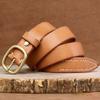 Women's Belt Leather Pin Buckle First Layer Cowhide Retro and Fashion All-Matching Trendy Korean Style Jeans Belt