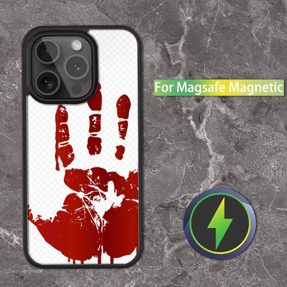 HALLOWEEN BLOODY SPLATTER Phone Case For iPhone 17,16,15,14,13,12,11,Pro,Max,Plus,Mini,SE Magsafe Magnetic Wireless Charging