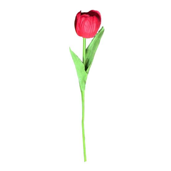 Real Touch Artificial Tulip Flower 13.7" PU Faux Tulips Lifelike Fake Tulip with Long Stem for Wedding Home Table Centerpiece Spring Garden Decor