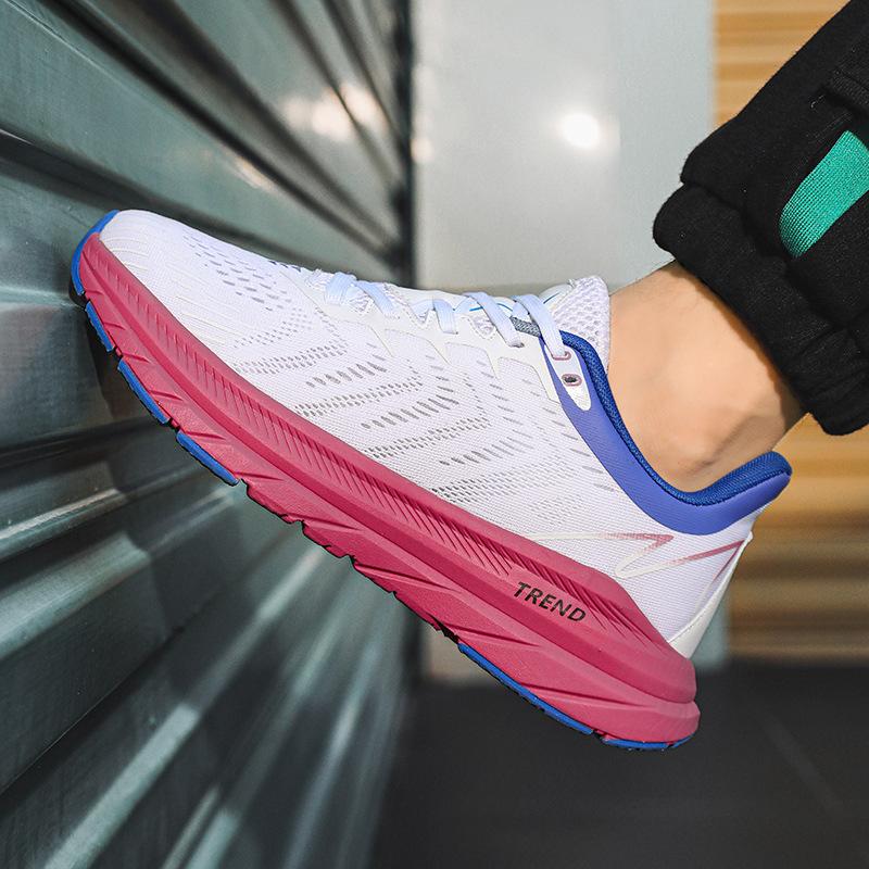 2025 Spring and Summer New Sports Running Shoes Men's Breathable Shock Absorption Couple Casual Running Shoes Trendy Brand