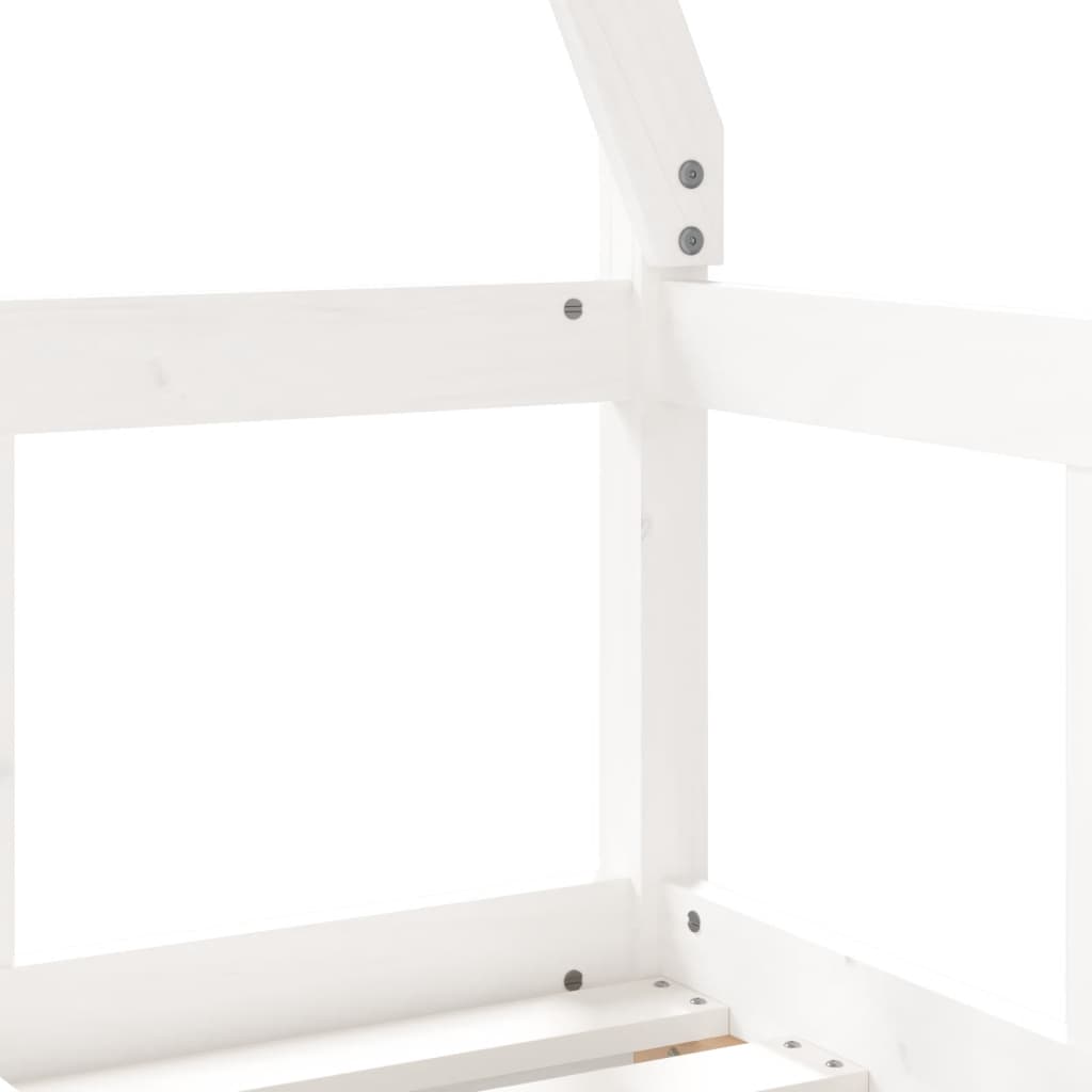 Children S Bed White 70x140 Cm Solid Pine Wood