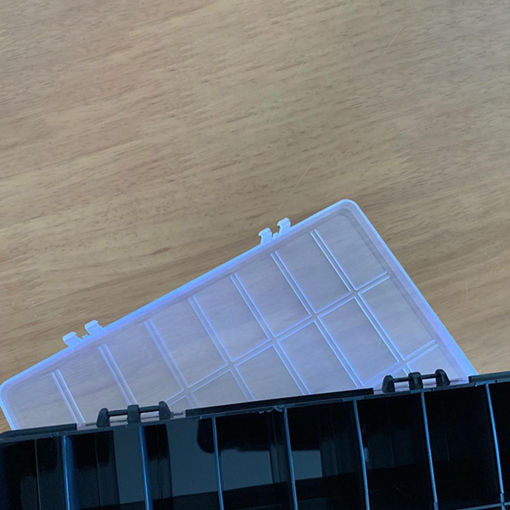 Kunststoff-Aufbewahrungs-Organizer-Box aus Hartplastik mit 24 Fächern für Kleinteile und Bastelbedarf