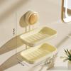 Self-draining Soap Bar Holder Wall Mounted Soap Box Suction Cup Soap Dish  for Bathroom Kitchen