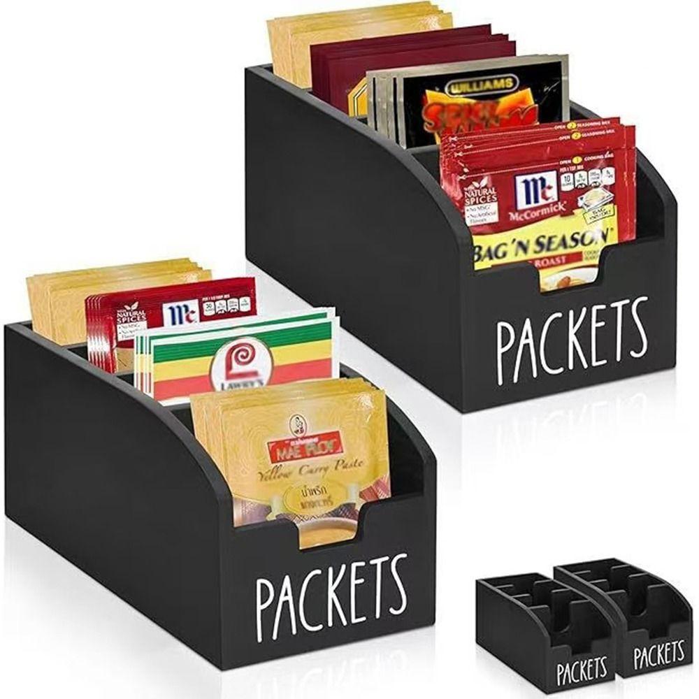 

Compact Coffee Bag Storage Box Wooden Coffee Station Organizer for Kitchen Accessories