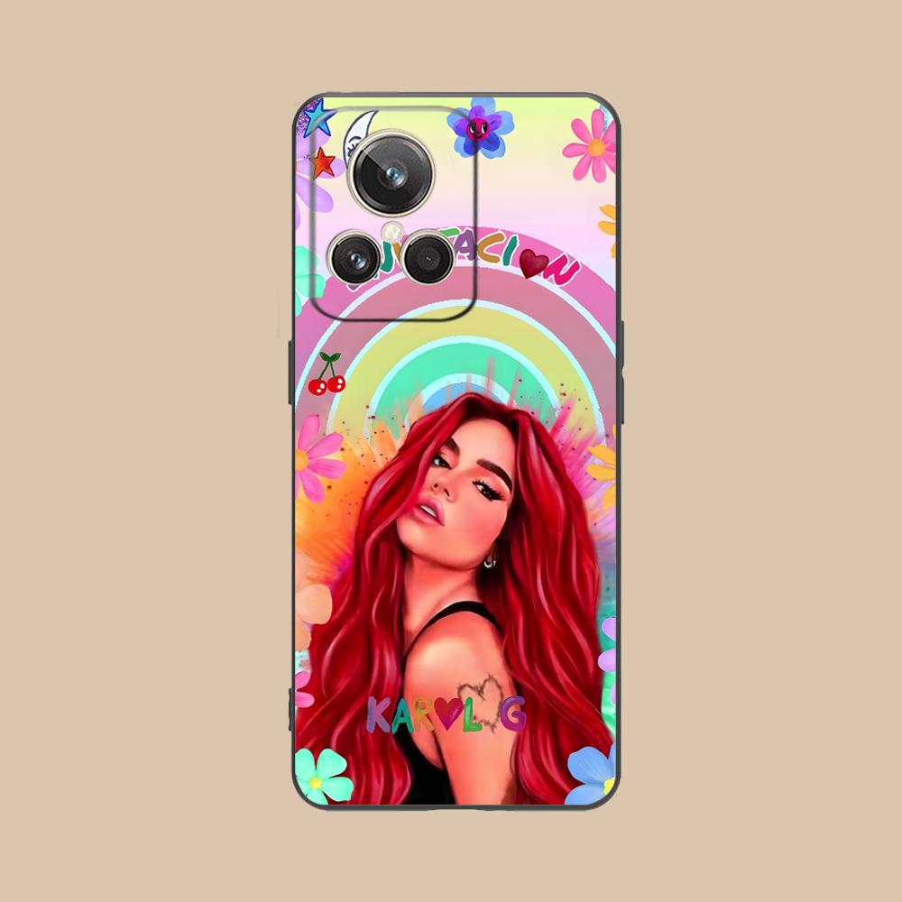 Karol G Latino Mobile Cell Phone Case for Realme GT 8 Neo Pro C75 73 71 C67 65 C55 53 C35 31 C20 15 Colorful Printing Cover