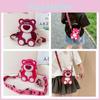 Cute Strawberry Bear Silicone Coin Purse For Kids Durable, Anti-theft, Shockproof, And Lightweight