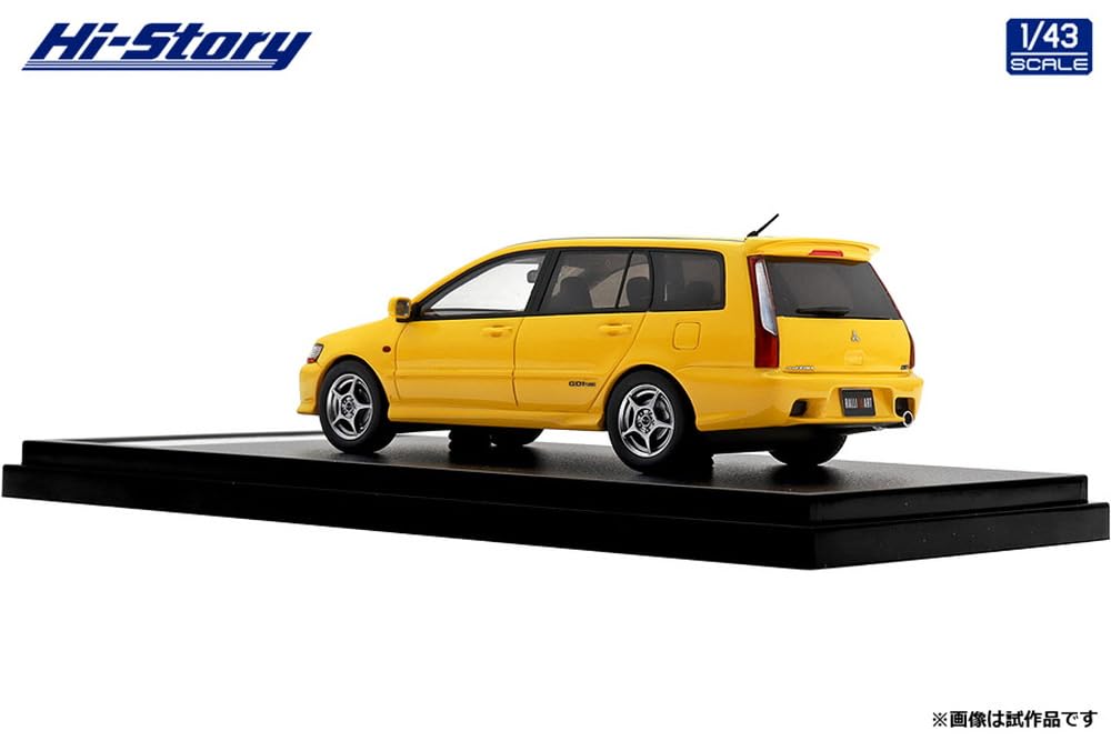 INTERALLIED Hi Story Scale Mitsubishi Lancer Cedia Wagon Ralliart Edition Dandelion Yellow Finished Model HS505YE 1/43 (2001)