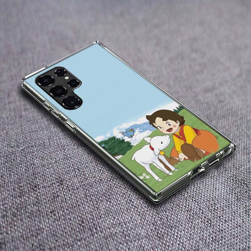 Heidi Cartoon Phone Case For Samsung Galaxy S24 S23 S21 S20 FE S22 S26 Ultra S25 Edge S10 Plus Cover Clear TPU Capa Shell Coque