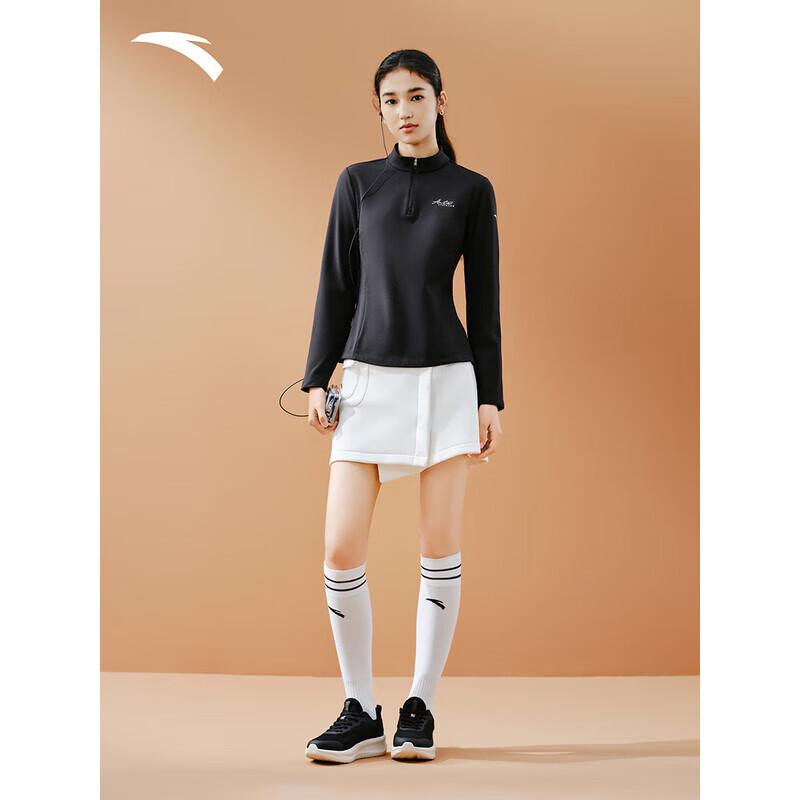 ANTA Women s Half-Zip Long Sleeve Knit Top L