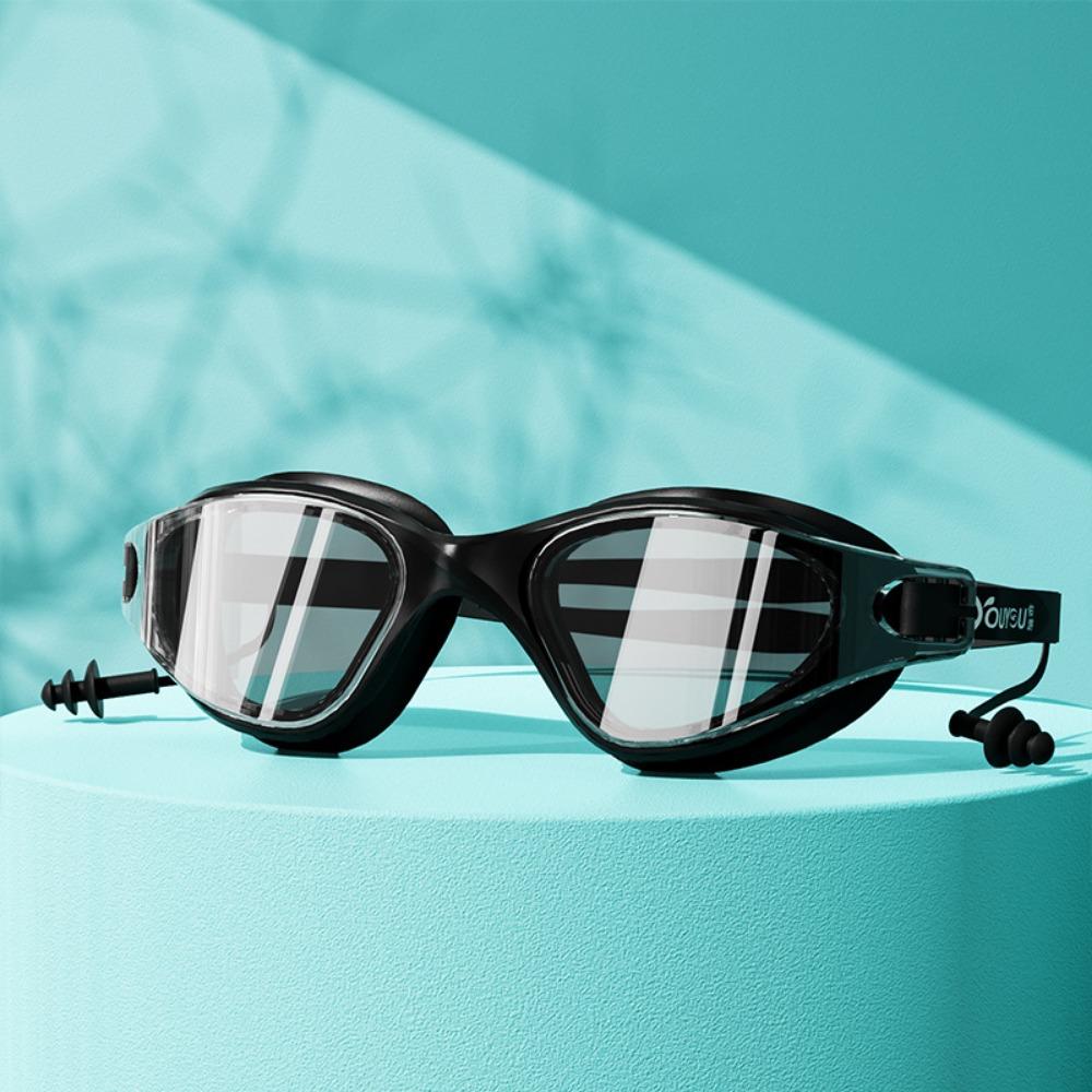 with Nose Clip Adult Swimming Goggles Set Anti-fog Diving Eyewear  Water Sports