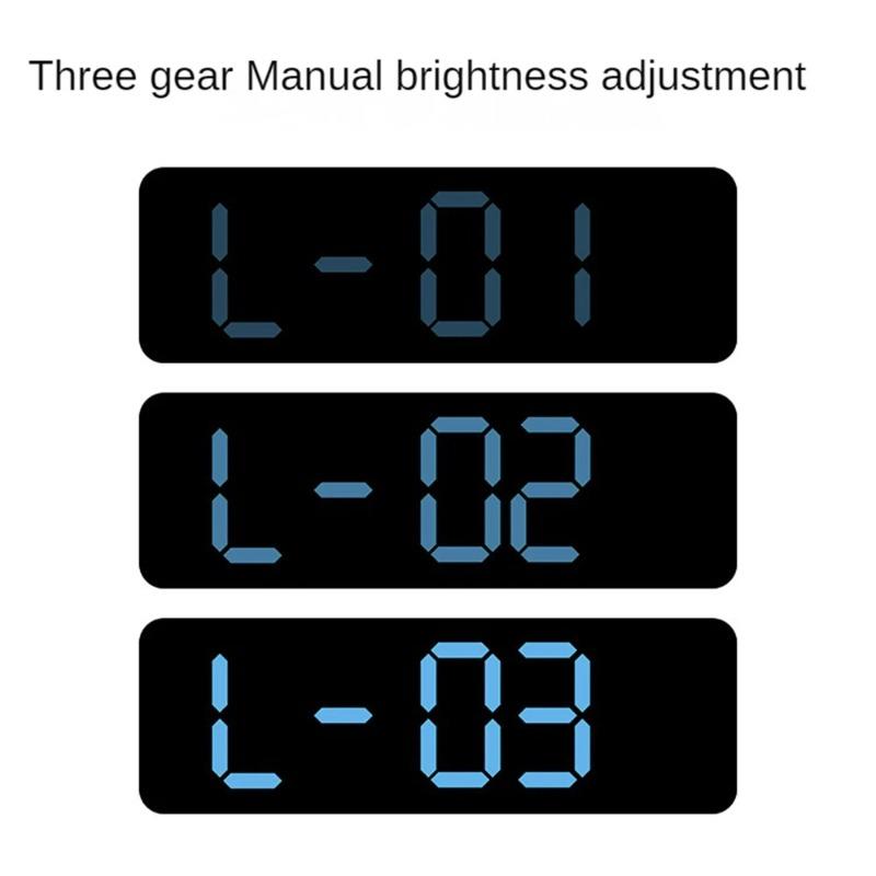 Large Digital Wall Clock Temperature and Humidity Week Display Brightness Adjustable Electronic LED Table Alarm Clock 12/24H