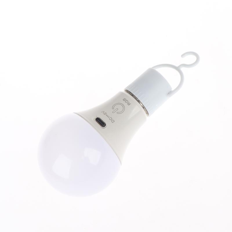 1 Set Rechargeable Smart Dimmable E27 Bulbs With Timing Cordless Battery Operated Light Bulb Rgb/3 Color Usb Led Lamp Bulb