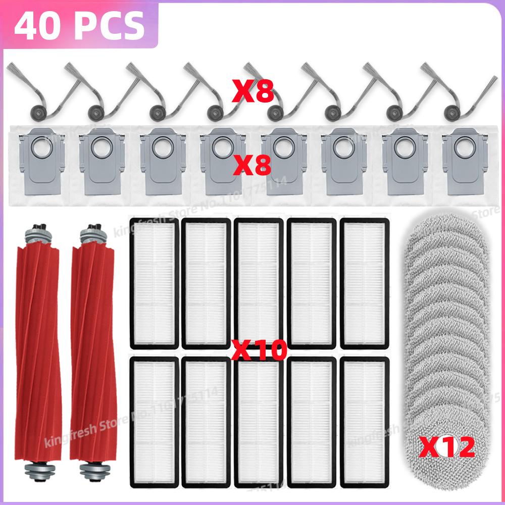 Adatto per ( Roborock QR 798 / QR 598 / QV 35A / QV 35S / Qrevo L ) Parti Spazzola Laterale Principale Filtro Sacchetto Mocio QR798 QR598 QV35A QV35S