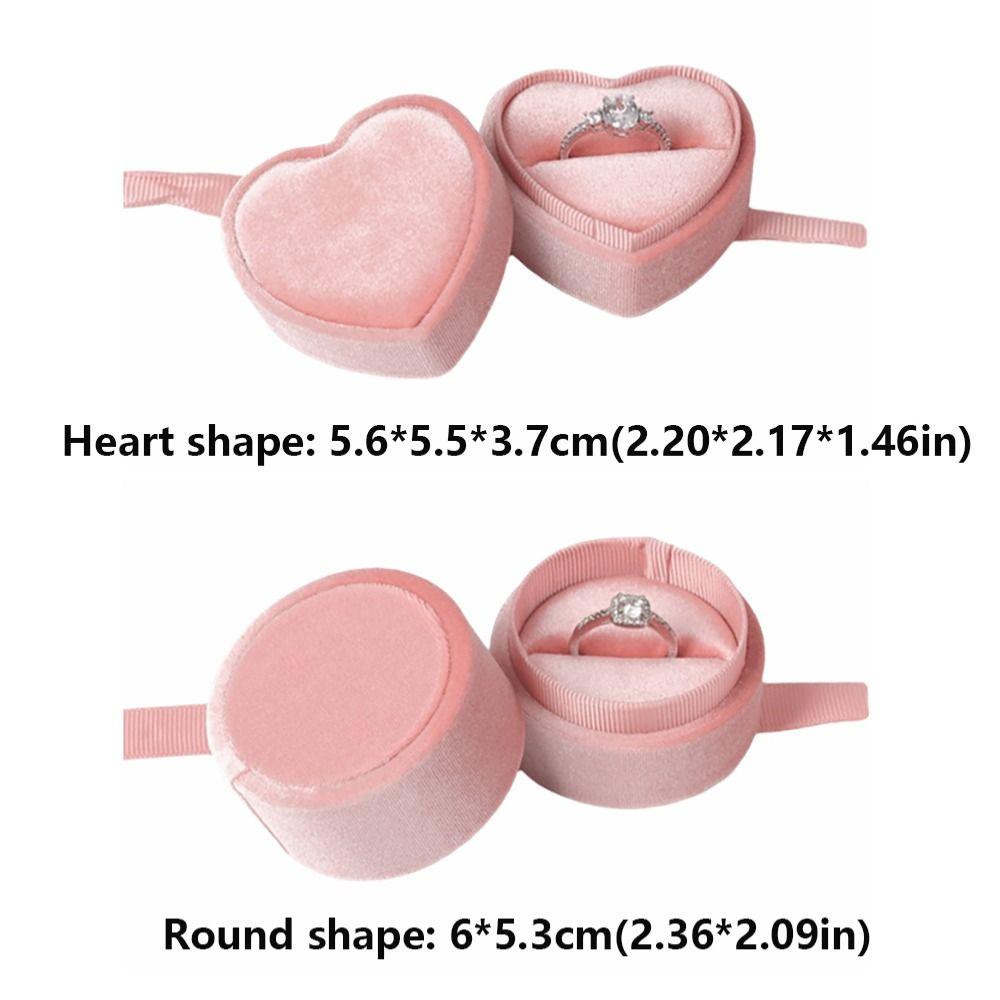 Round Jewelry Box Heart Shape Jewelry Display Fashion Gift Box Necklace