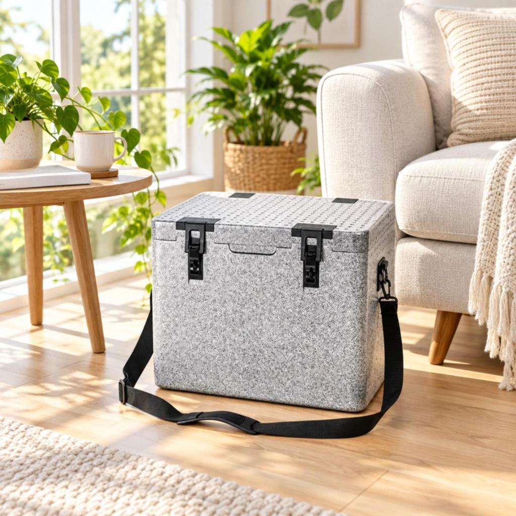 Expanded Polypropylene Foam Insulated Food Transport Box Temperatureoperated 37