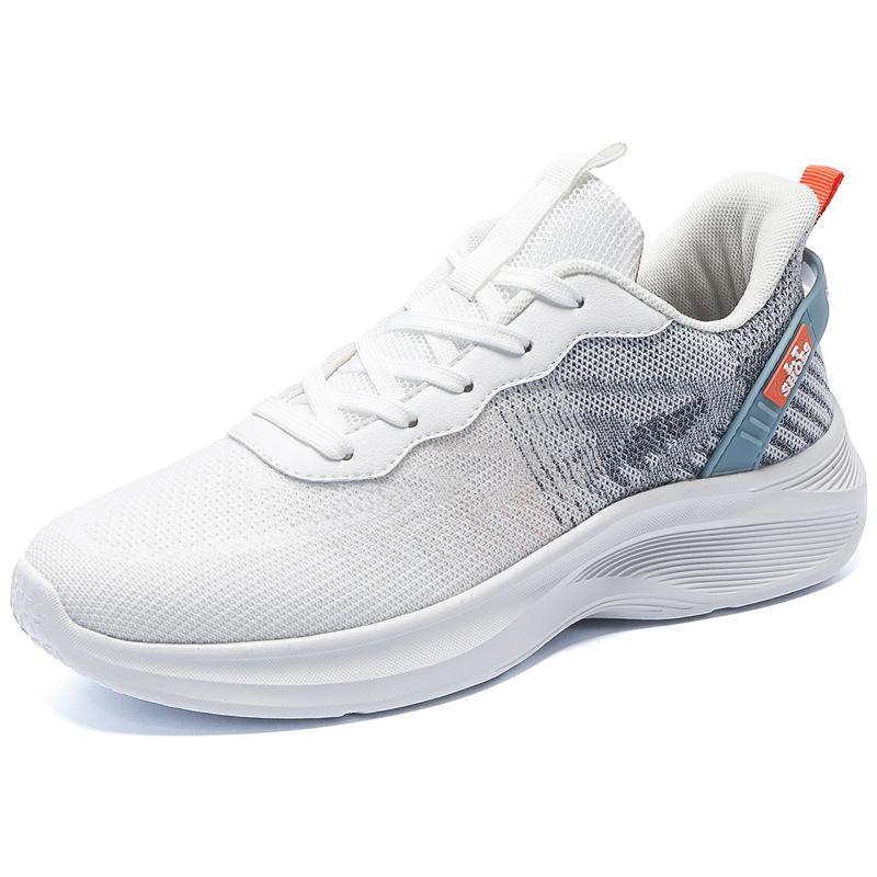 Autumn New Lightweight Soft-soled Shoes Breathable Fly-woven Mesh Low-heeled Trendy Casual Net Shoes Running Sports Shoes Men's Shoes