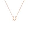 Official November Birthstone Silver Horseshoe Necklace with Blue Birthday Gift for Jewelry Case Product 112534121915 4℃ Topaz, Women, Included,