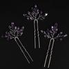 13Colors Fashion Rhinestone Bridal Hairpins 3PCS Headpiece for Wedding Hair Accessories Handmade Vintage Party Tiaras Headdress