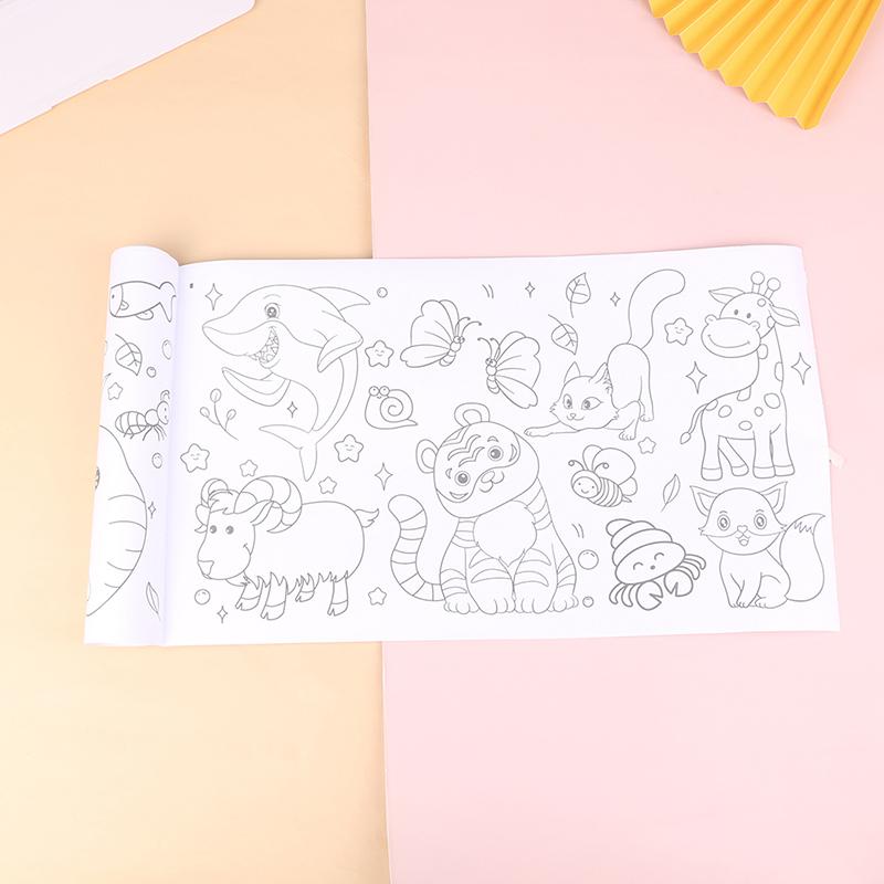 

2M детский рулон для рисования липкая цветная заполняющая бумага граффити свиток