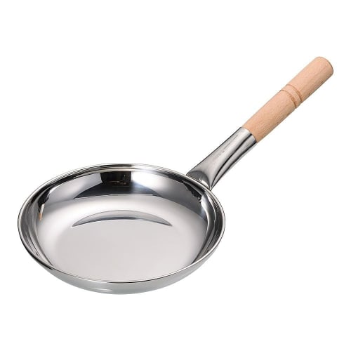 Endo Shoji Commercial Oyako Nabe (Pot for Cooking), Horizontal Pattern, 16.5cm (Inner Diameter), Triple-Layer Steel Body, Beechwood Handle, Made in Ja
