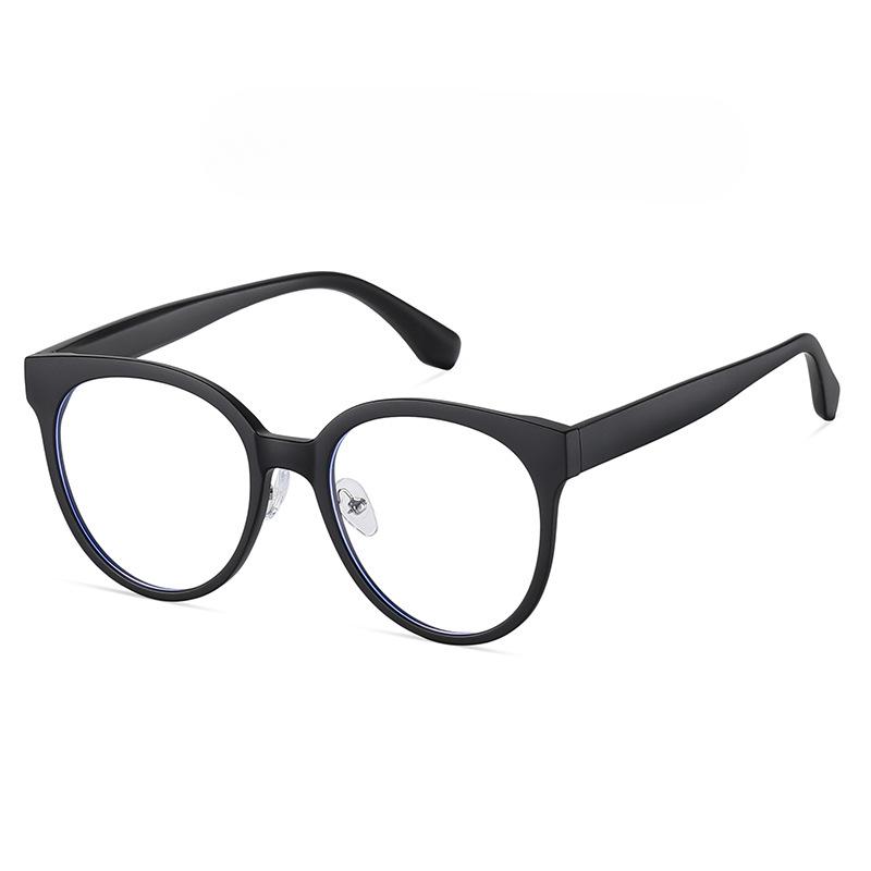 New Fashion Retro Anti-Blu-ray Glasses TR Fashion Flat Mirror Spot Plain Glasses Frame Myopia Frame Female