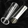 2 Pièces 60mm de Longueur Tube pour Médiators de Guitare Glissières en Verre pour Doigts de Guitare Set de Barreaux Coulissants Métalliques pour Guitare Guitariste