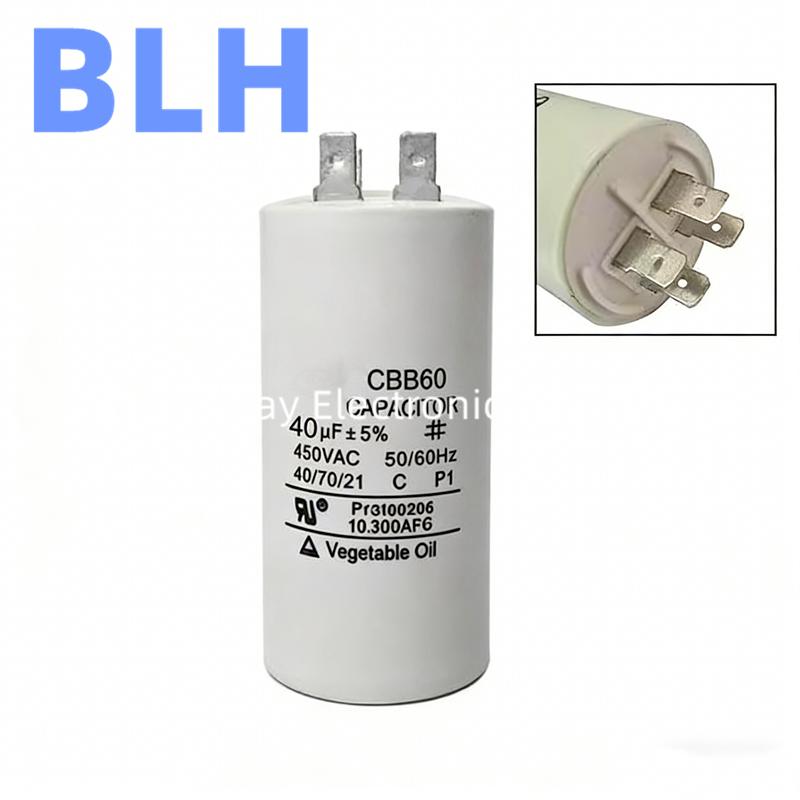 CBB60 4UF 6UF 8UF 10UF 12UF 14UF 16UF 20UF 25UF 30UF 35UF 40UF 45UF 50 60 70 80 100UF 450V çamaşır makinesi pompası kapasitörü ek parçası
