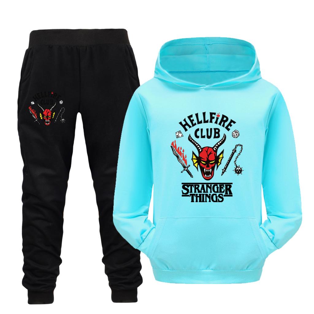 Children's Hooded Sweater Casual Suit Fashionable Loose Clothing Sets Girls