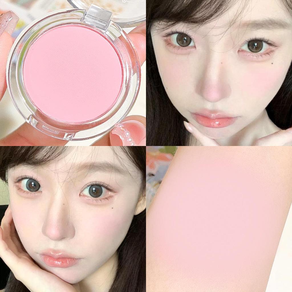Face Blusher Matte Natural Cheek Tint Brighten Face Waterproof Face Contouring Cosmetics Blush Powder Soft Female Makeup 1pcs
