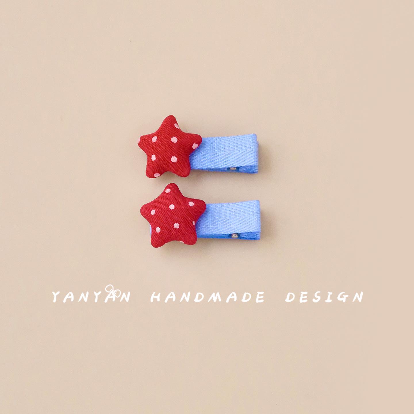 

Red Star Hair Clip for Baby s First Birthday - Gentle, Full Fabric Coverage One Set