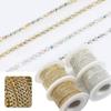 25Cm Long Luxury Crystal Pearl Chain Nail Charms 1.5/2Mm Shining Clear Diamond Nail Art Metal Glass Manicure Crystal Nail Charm