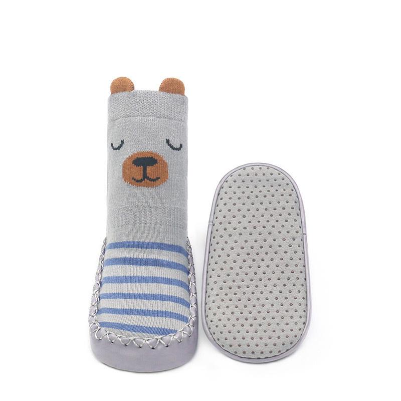 Neugeborenen Baby Socken Mit Gummi Sohlen Herbst Winter Print Infant Mädchen Jungen Für Socken Kleinkind Boden Anti Slip Schuhe 0-18M