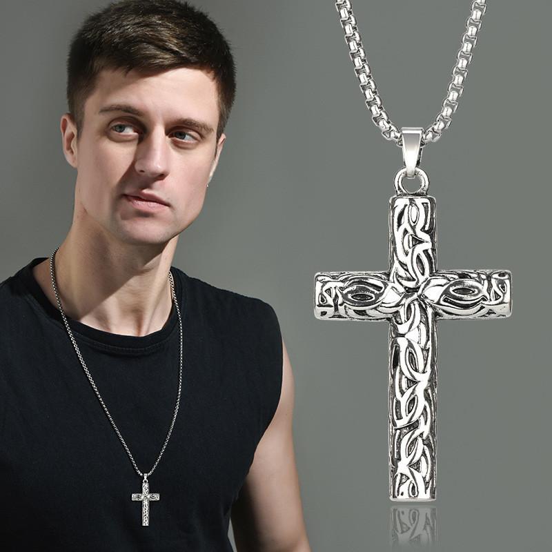 Titanium Artistic Steel Cross Pendant Necklace For Men And Women Perfect For Casual And Use Formal