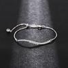 CAOSHI Delicate Adjustable Bracelet for Women Two Color Available Cubic Zirconia Daily Wearable Jewelry Shiny Party Accessories