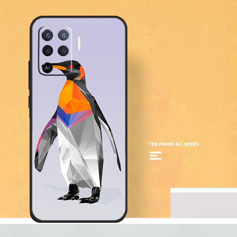 Cute Penguin Case For Oppo A40 A60 A80 A78 A98 A58 A38 A18 A54 A74 A94 A96 A76 A16 A15 A17 A57 A5 A6 Pro