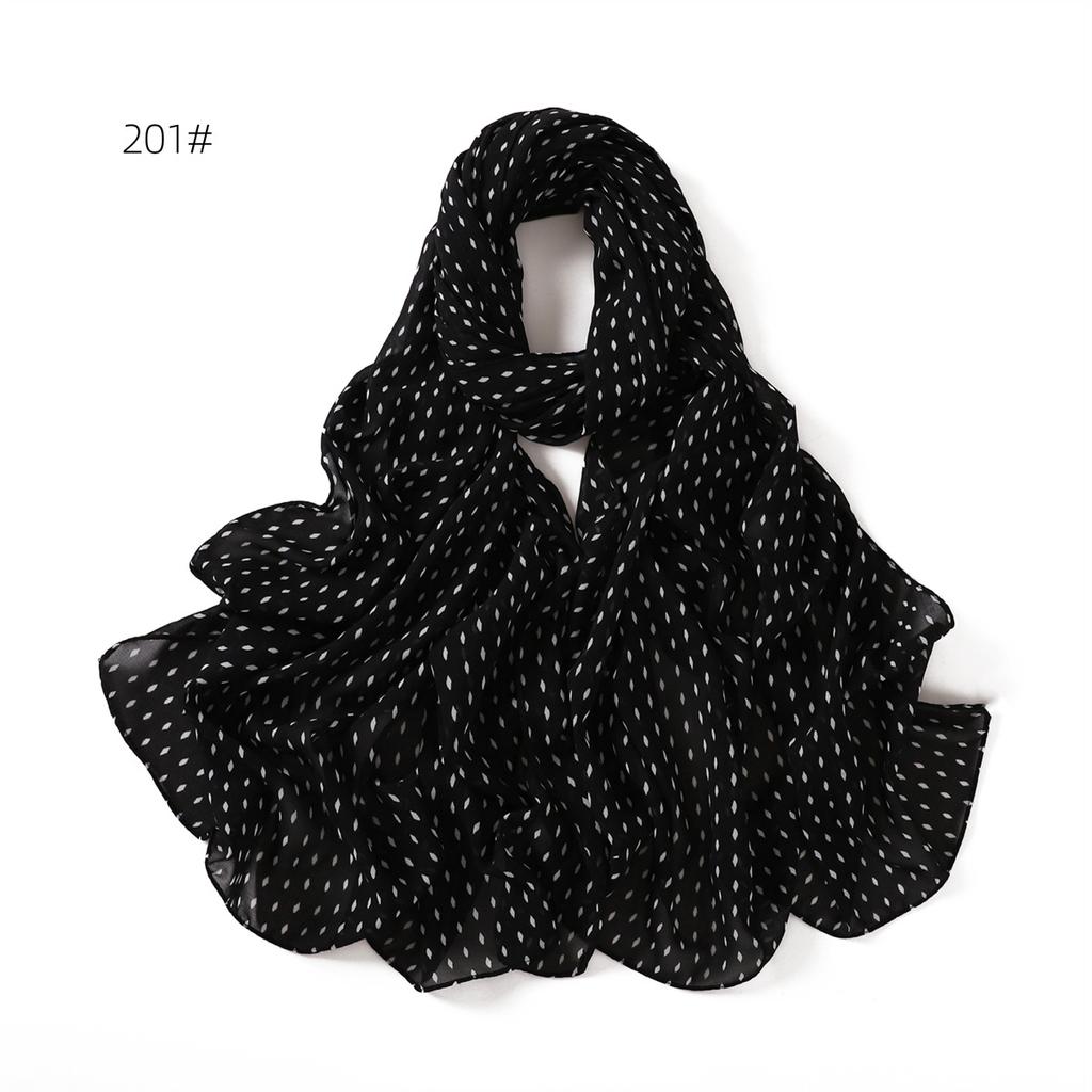 Fashion Plaid Printed Chiffon Scarf Muslim Femmel Chiffon Hijabs Islam Accessories Turkish Bandana Yiwu Beautiful Scarf Shawls