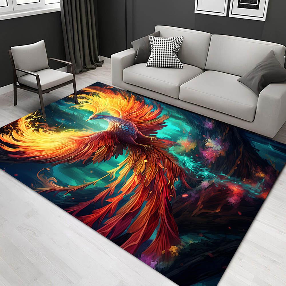 

1pc 1265243367Pattern Carpet, Area Rug For Living Room Bedroom Room Bed Chair Laundry Entryway Corridor Yard Non-slip Outdoor Camping Rug Fl 60cm by 90cm